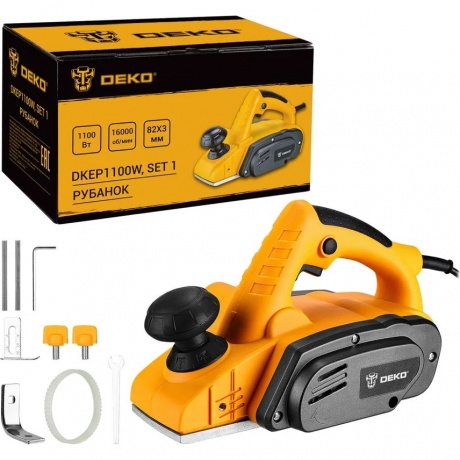 Рубанок DEKO DKEP1100W SET1, 1100Вт, 82 мм
Рубанок DEKO DKEP1100W SET1, 1100Вт, 82 мм