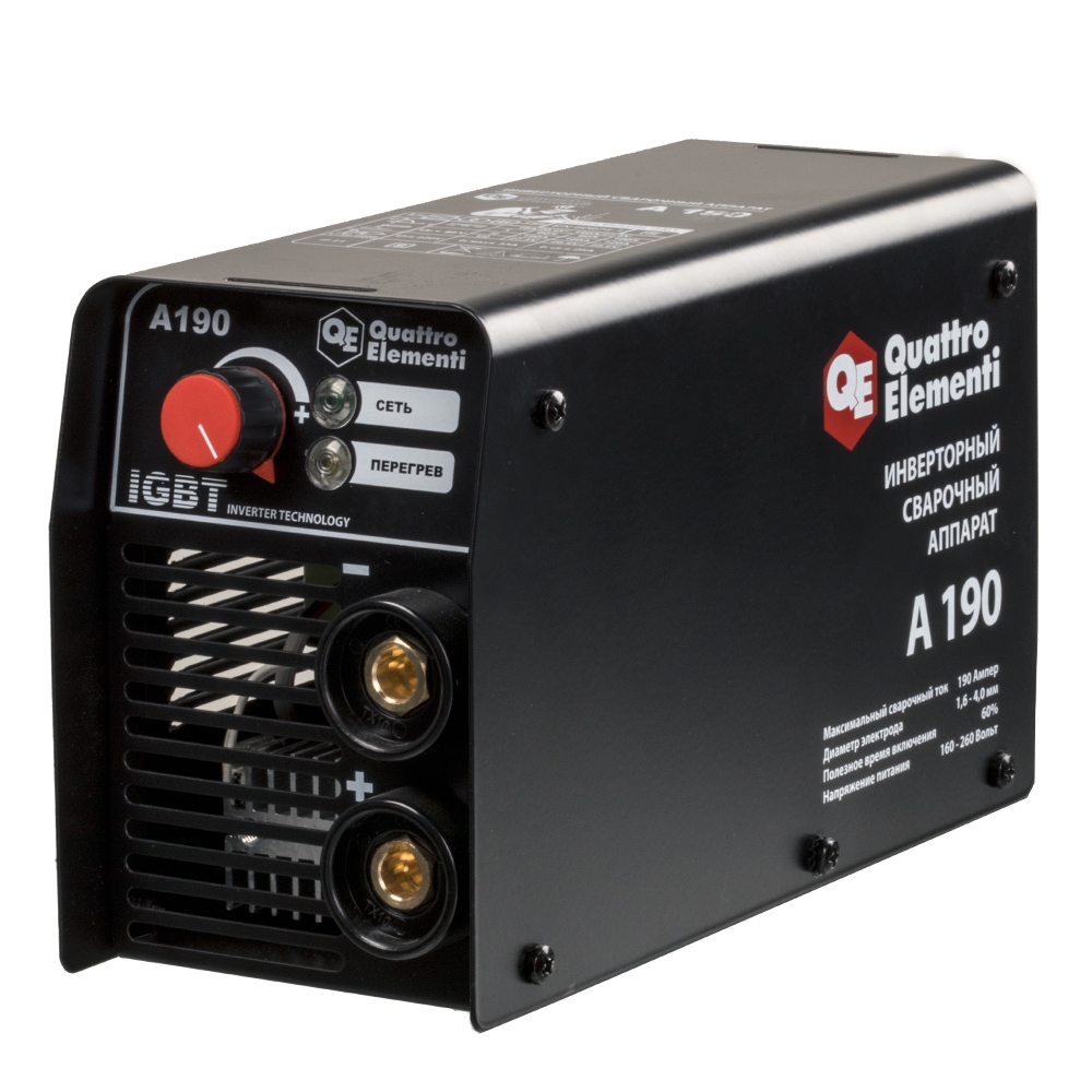 Аппарат сварочный Quattro Elementi A 190 (248-528)
Аппарат сварочный Quattro Elementi A 190 (248-528)