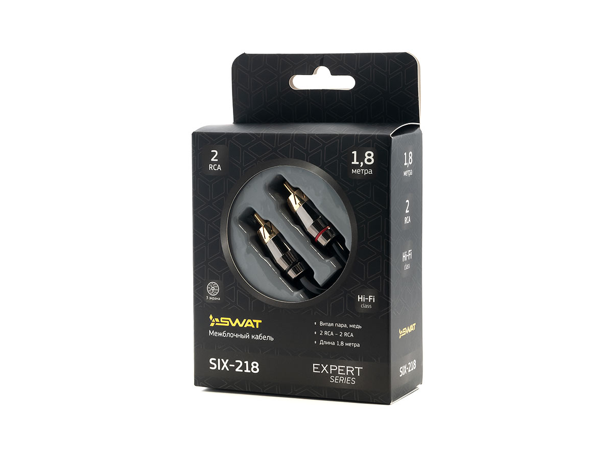 Межблочный кабель SWAT SIX-218, 2RCA-2RCA, 1.8 метра
Межблочный кабель SWAT SIX-218, 2RCA-2RCA, 1.8 метра