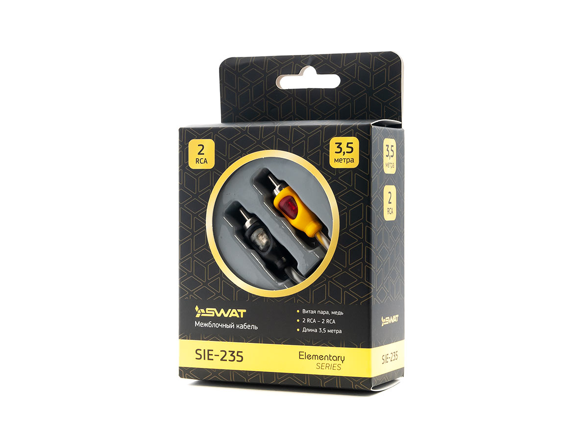 Межблочный кабель SWAT SIE-235 2RCA-2RCA, 3.5 метров
Межблочный кабель SWAT SIE-235 2RCA-2RCA, 3.5 метров