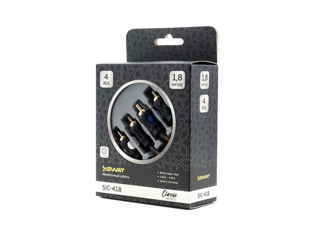 Межблочный кабель SWAT SIC-418 4RCA-4RCA, 1.8 метра
Межблочный кабель SWAT SIC-418 4RCA-4RCA, 1.8 метра