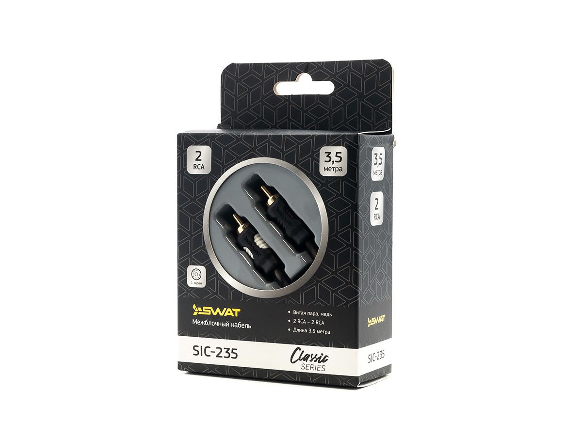 Межблочный кабель SWAT SIC-235 2RCA-2RCA, 3.5 метра
Межблочный кабель SWAT SIC-235 2RCA-2RCA, 3.5 метра