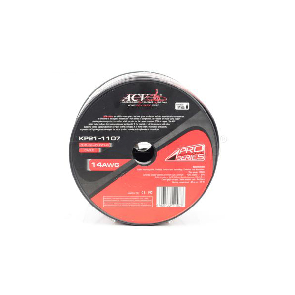 Монтажный кабель 2.5*2 черн/красн./100м (ACV KP21-1107)
Монтажный кабель 2.5*2 черн/красн./100м (ACV KP21-1107)