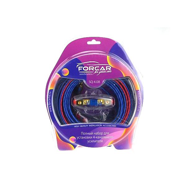 Комплект проводов FORCAR SQ 4.08 для подкл. 4х кан. усилителя 8Ga
Комплект проводов FORCAR SQ 4.08 для подкл. 4х кан. усилителя 8Ga