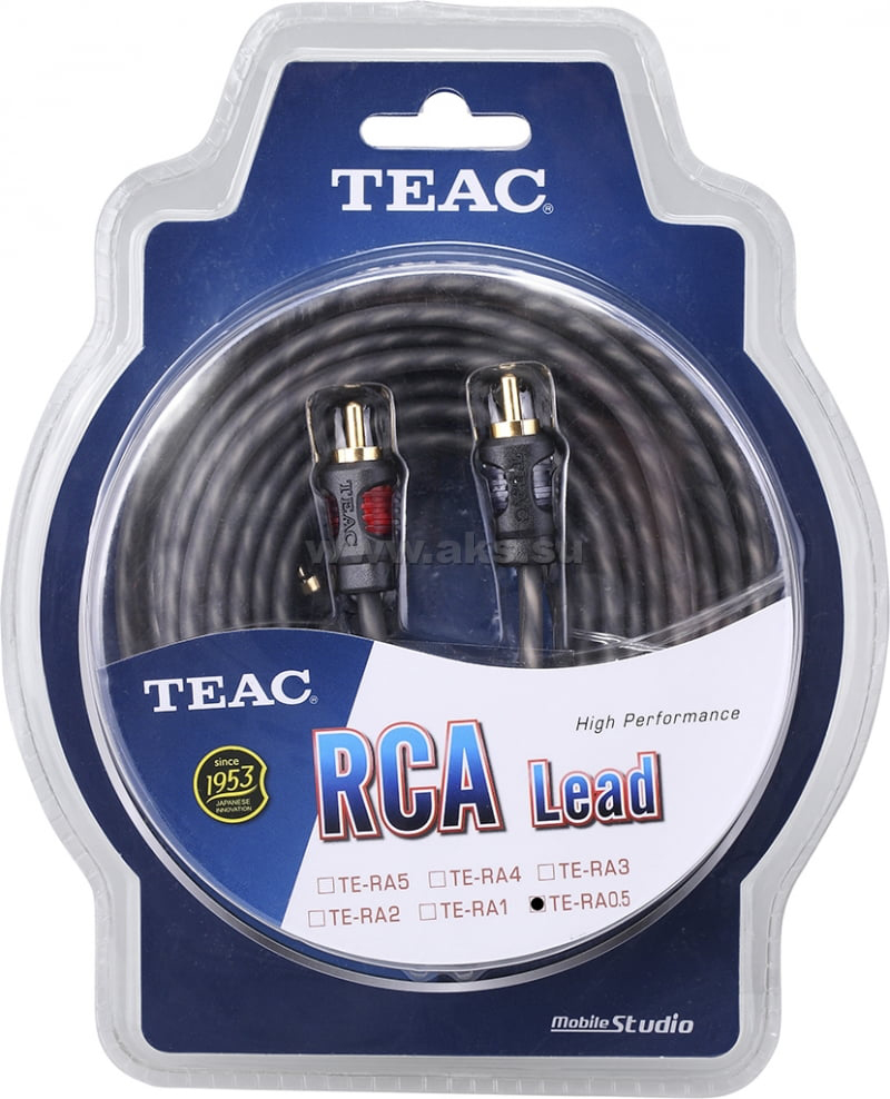 Межблочный кабель TEAC RCA TE-RA 0.5м
Межблочный кабель TEAC RCA TE-RA 0.5м