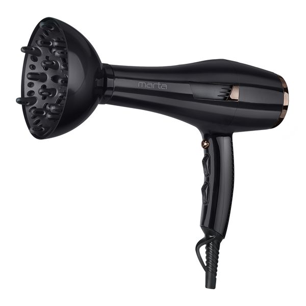 Фен Marta MT-1498 черный гранит
Фен Marta MT-1498 черный гранит