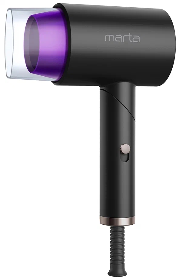Фен MARTA MT-1261 черный чароит
Фен MARTA MT-1261 черный чароит