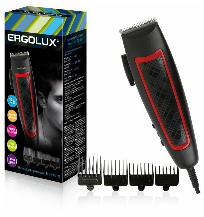 Машинка для стрижки волос Ergolux ELX-HC04-C43
Машинка для стрижки волос Ergolux ELX-HC04-C43