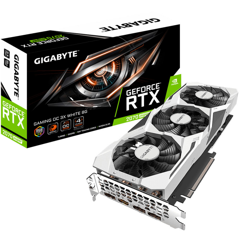 Видеокарта GigaByte RTX 2070 Super Gaming OC White 8Gb (GV-N207SGAMINGOC WHITE-8GD
Видеокарта GigaByte RTX 2070 Super Gaming OC White 8Gb (GV-N207SGAMINGOC WHITE-8GD