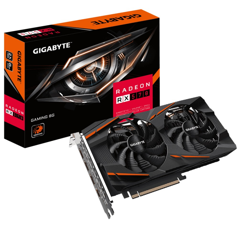 Видеокарта Gigabyte RX 570 GDDR5 8Gb (RX570GAMING-8GD V2.0
Видеокарта Gigabyte RX 570 GDDR5 8Gb (RX570GAMING-8GD V2.0