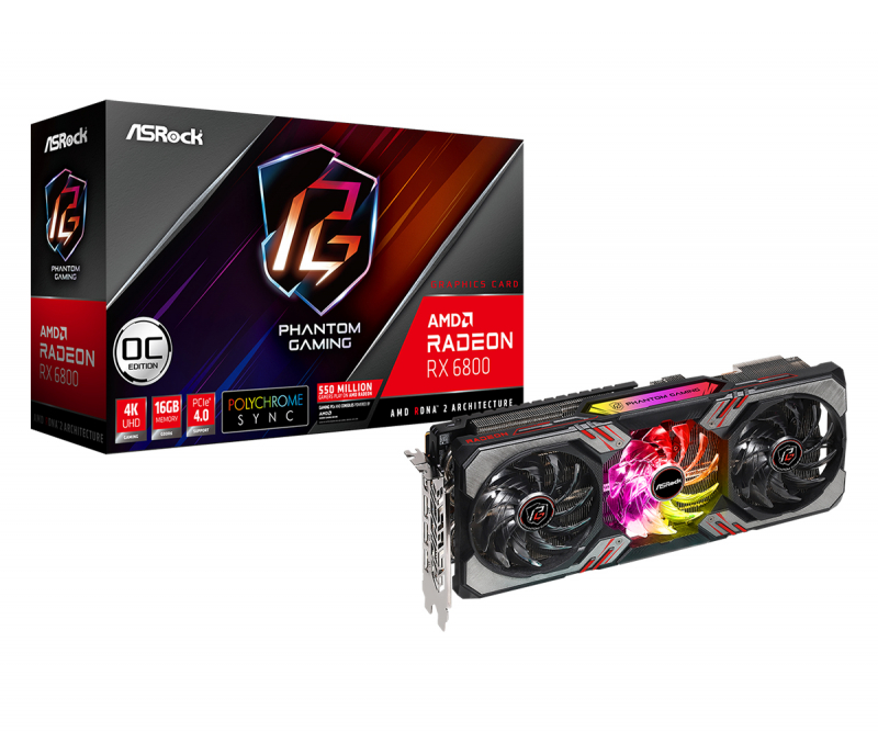 Видеокарта ASROCK RX6800 16GB (RX6800 PGD 16GO)
Видеокарта ASROCK RX6800 16GB (RX6800 PGD 16GO)