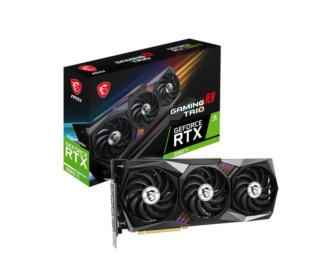 Видеокарта MSI GeForce RTX 3060Ti 8192Mb 256 GDDR6 Ret (RTX 3060 TI GAMING X TRIO 8GD6)
Видеокарта MSI GeForce RTX 3060Ti 8192Mb 256 GDDR6 Ret (RTX 3060 TI GAMING X TRIO 8GD6)