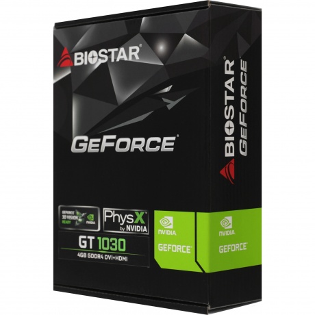 Видеокарта BIOSTAR GeForce GT 1030 4096Mb ATX SINGLE FAN (VN1034TB46)
Видеокарта BIOSTAR GeForce GT 1030 4096Mb ATX SINGLE FAN (VN1034TB46)