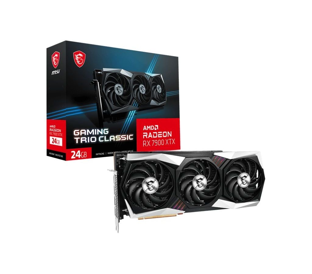 Видеокарта MSI AMD Radeon RX 7900XTX 24576Mb 384 GDDR6 (RX 7900 XTX GAMING TRIO CLASS)
Видеокарта MSI AMD Radeon RX 7900XTX 24576Mb 384 GDDR6 (RX 7900 XTX GAMING TRIO CLASS)
