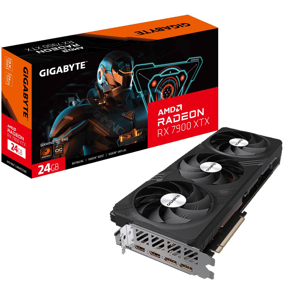 Видеокарта Gigabyte Radeon RX 7900 XTX GAMING OC 24G (GV-R79XTXGAMING OC-24GD)
Видеокарта Gigabyte Radeon RX 7900 XTX GAMING OC 24G (GV-R79XTXGAMING OC-24GD)