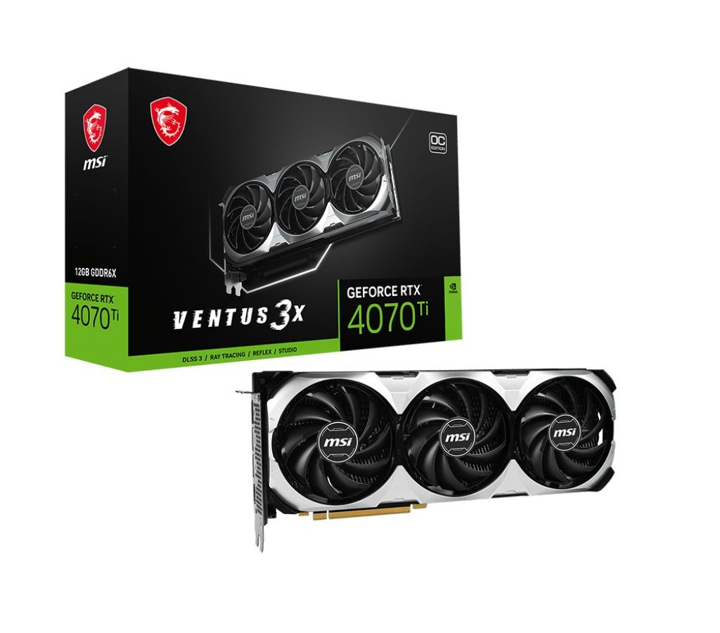 Видеокарта MSI GeForce RTX 4070 Ti VENTUS 3X 12G (RTX 4070 TI VENTUS 3X 12G)
Видеокарта MSI GeForce RTX 4070 Ti VENTUS 3X 12G (RTX 4070 TI VENTUS 3X 12G)