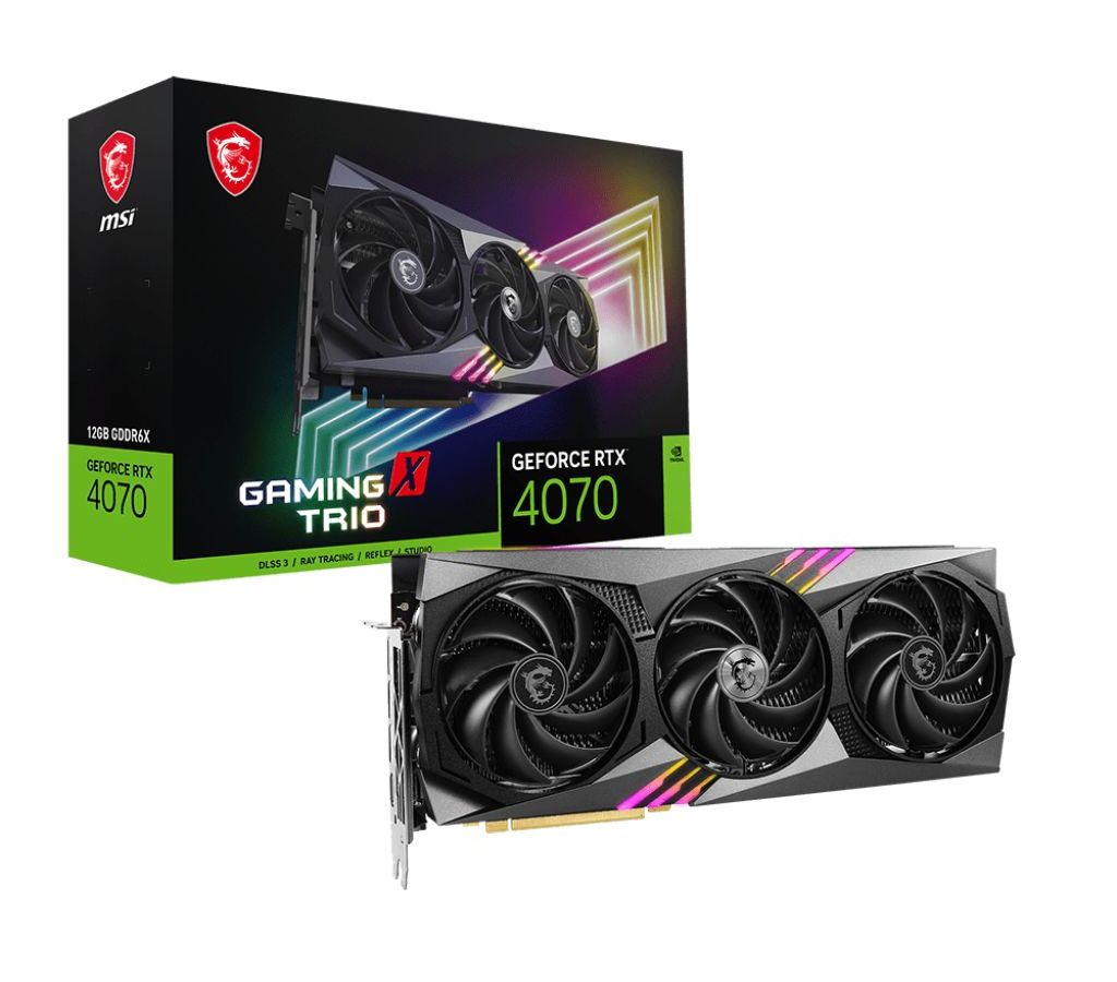 Видеокарта MSI GeForce RTX 4070 GAMING X TRIO 12G
Видеокарта MSI GeForce RTX 4070 GAMING X TRIO 12G
