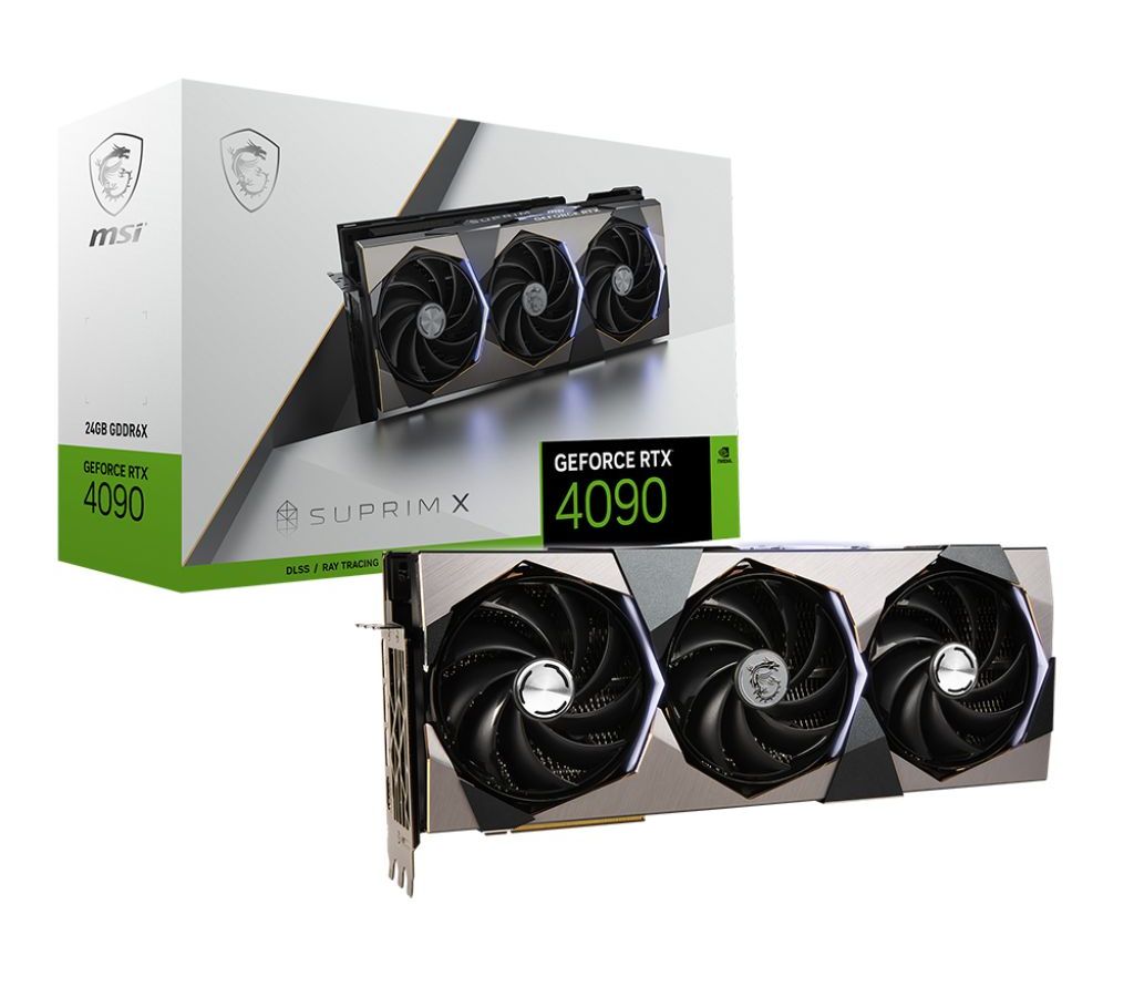 Видеокарта MSI GeForce RTX 4090 SUPRIM X 24G
Видеокарта MSI GeForce RTX 4090 SUPRIM X 24G