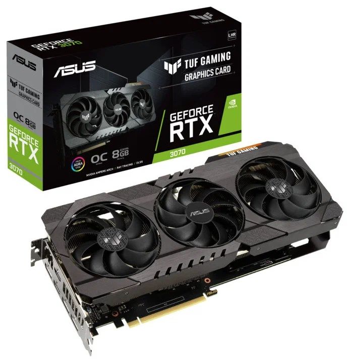 Видеокарта ASUS GAMING RTX 3070 8G TUF V2 (90YV0FQI-M0NA00)
Видеокарта ASUS GAMING RTX 3070 8G TUF V2 (90YV0FQI-M0NA00)