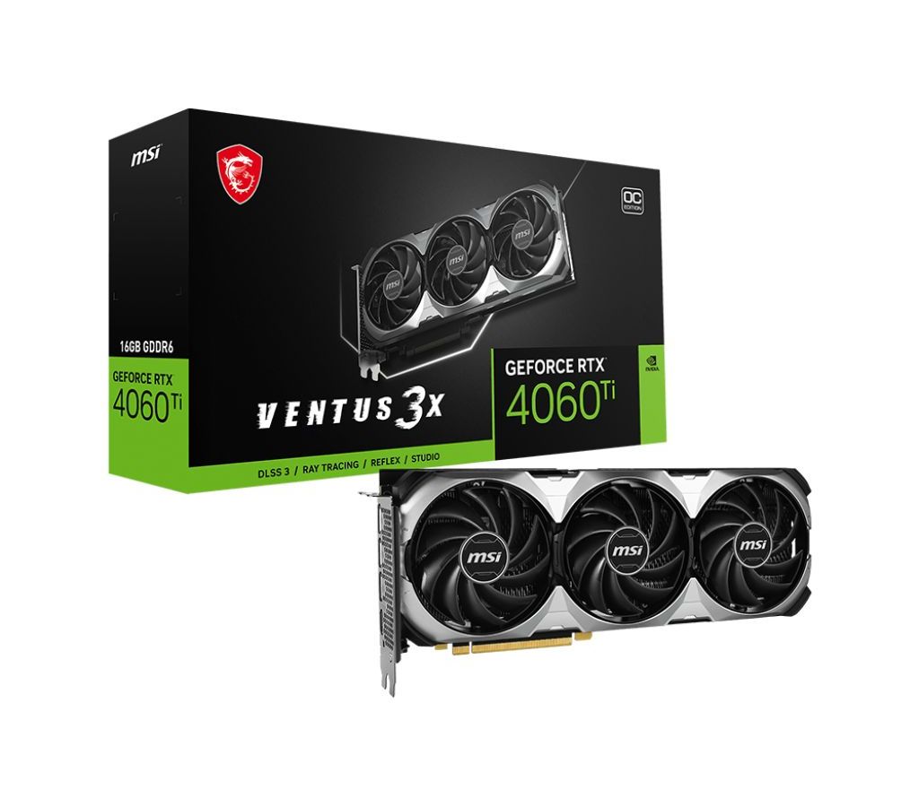 Видеокарта MSI GeForce RTX 4060TI 16Gb (RTX 4060TI VENTUS 3X 16G OC)
Видеокарта MSI GeForce RTX 4060TI 16Gb (RTX 4060TI VENTUS 3X 16G OC)