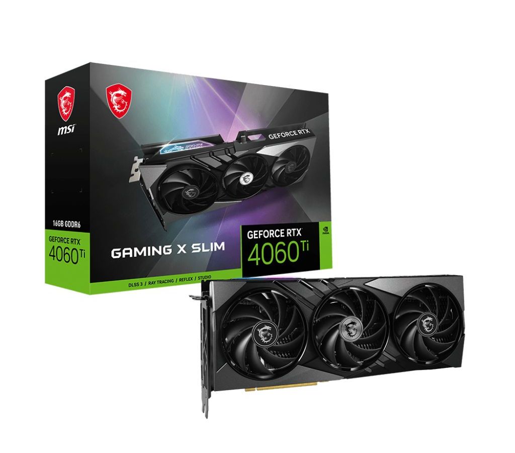 Видеокарта MSI RTX4060Ti GAMING X SLIM 16GB GDDR6 (RTX 4060 Ti GAMING X SLIM 16G)
Видеокарта MSI RTX4060Ti GAMING X SLIM 16GB GDDR6 (RTX 4060 Ti GAMING X SLIM 16G)