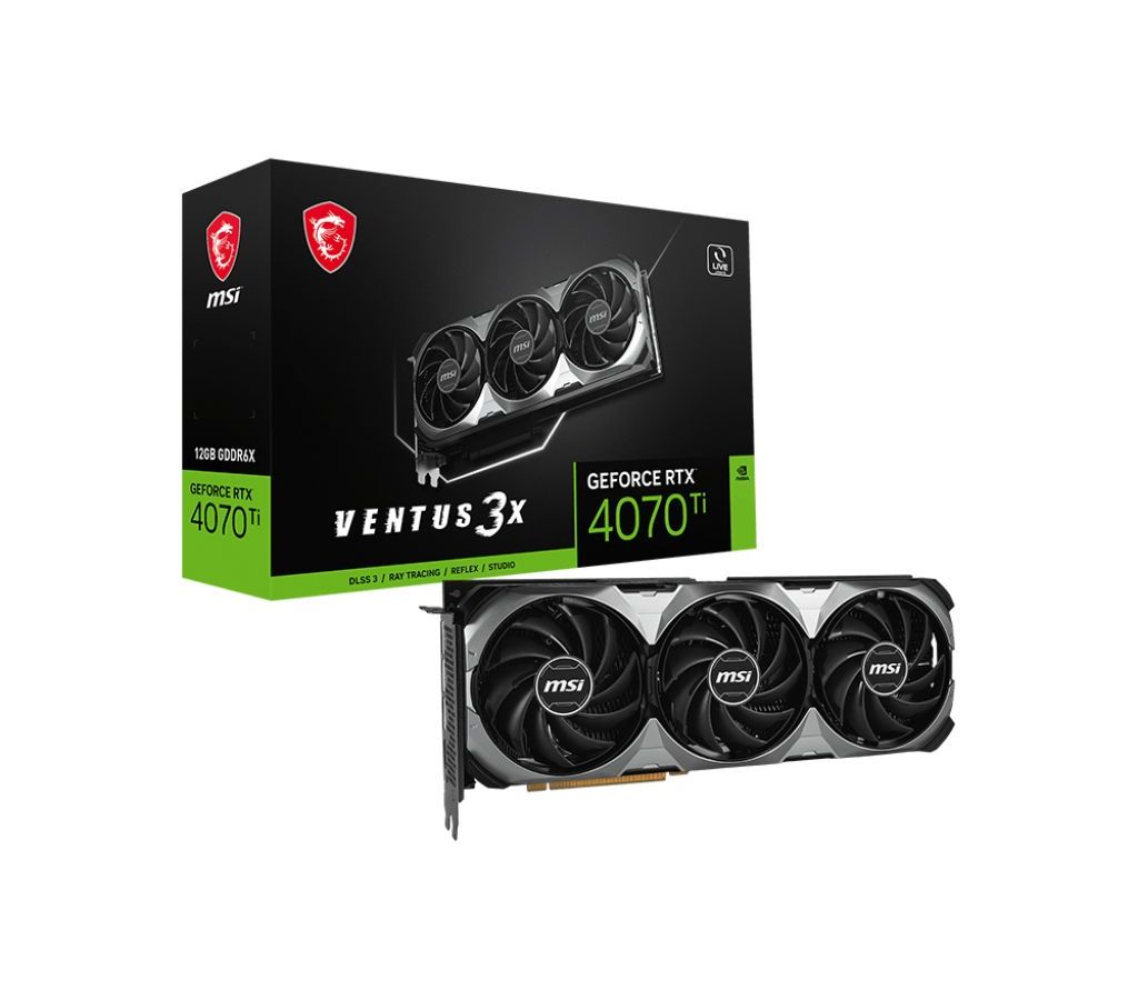 Видеокарта MSI RTX4070Ti VENTUS 3X E1 12GB (RTX 4070 Ti VENTUS 3X E1 12G O)
Видеокарта MSI RTX4070Ti VENTUS 3X E1 12GB (RTX 4070 Ti VENTUS 3X E1 12G O)