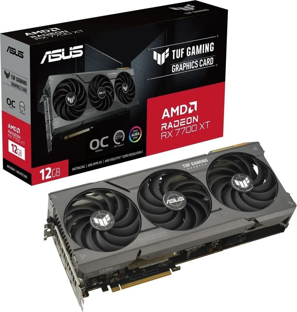 Видеокарта Asus TUF-RX7700XT-O12G GAMING RX7700XT 12G D6 (90YV0JK0-M0NA00)
Видеокарта Asus TUF-RX7700XT-O12G GAMING RX7700XT 12G D6 (90YV0JK0-M0NA00)