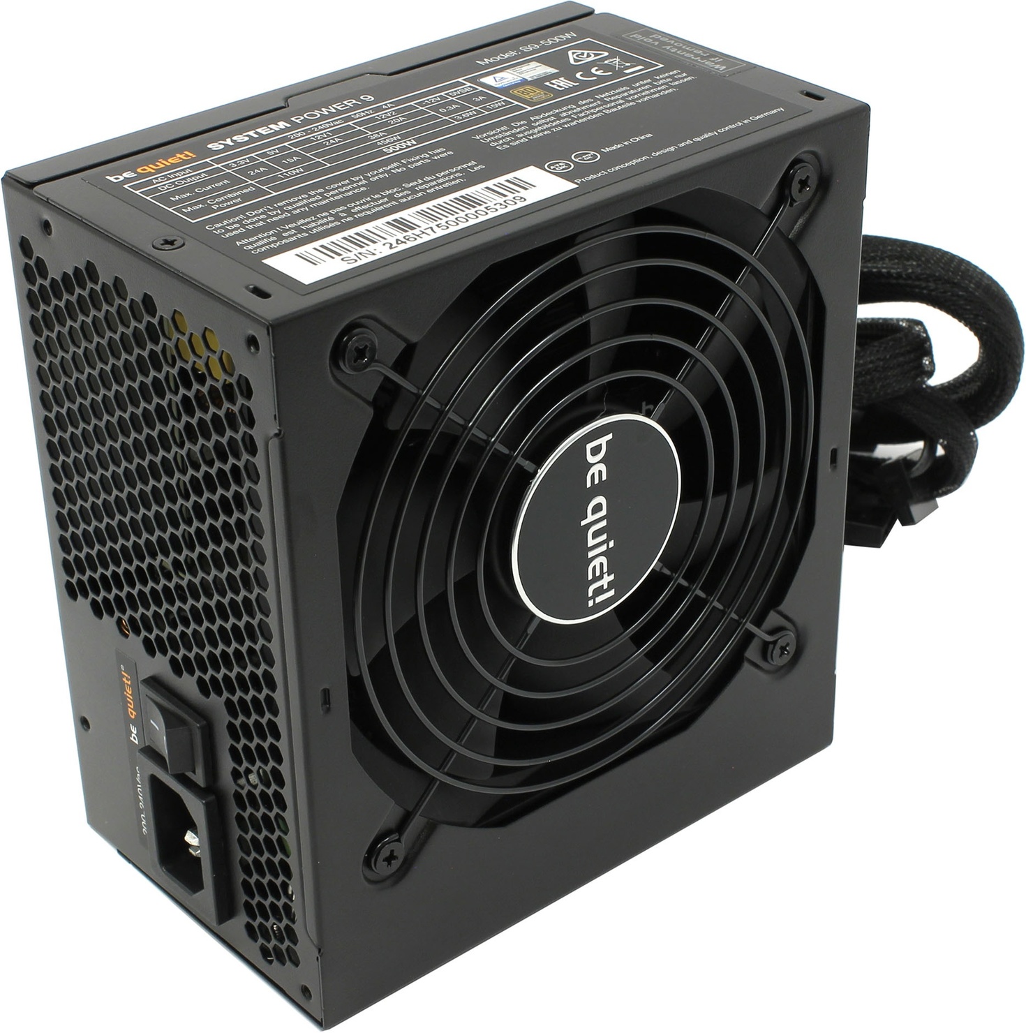 Блок питания be quiet! SYSTEM POWER 9 500W BN246
Блок питания be quiet! SYSTEM POWER 9 500W BN246