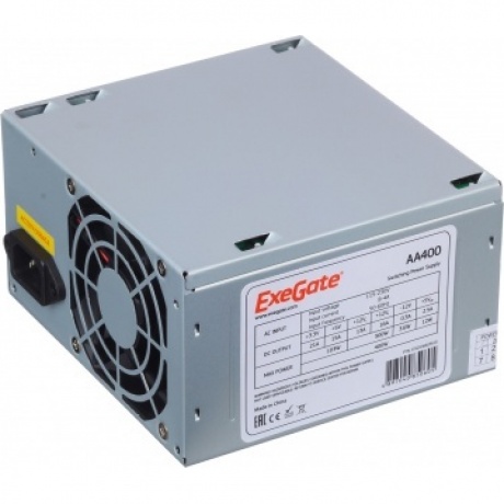 Блок питания ExeGate 400W ATX-AA400 (EX253682RUS)
Блок питания ExeGate 400W ATX-AA400 (EX253682RUS)