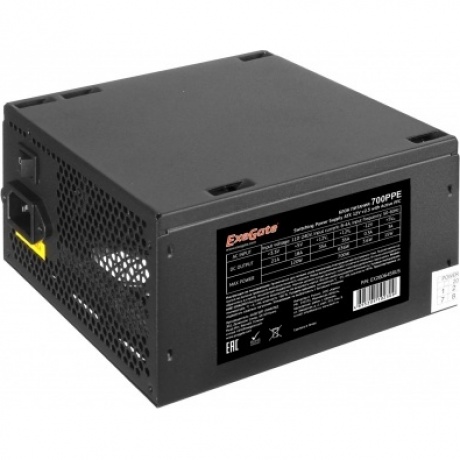 Блок питания ExeGate 700W ATX-700PPE (EX260645RUS) Black
Блок питания ExeGate 700W ATX-700PPE (EX260645RUS) Black