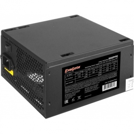 Блок питания ExeGate 800W ATX-800PPE (EX260647RUS) Black
Блок питания ExeGate 800W ATX-800PPE (EX260647RUS) Black