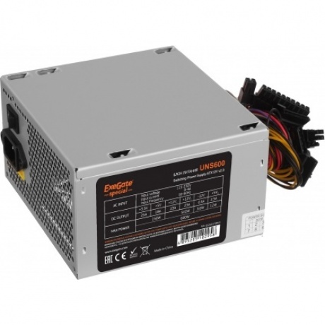 Блок питания ExeGate 600W Special ATX-UNS600 (ES261570RUS)
Блок питания ExeGate 600W Special ATX-UNS600 (ES261570RUS)