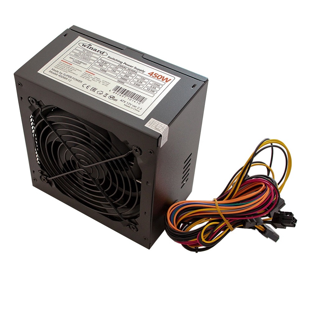Блок питания Winard 450W 450WA12 Black
Блок питания Winard 450W 450WA12 Black