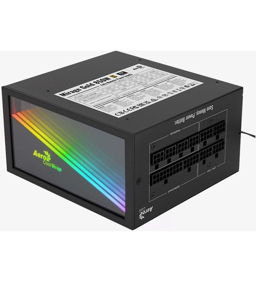 Блок питания Aerocool Mirage Gold 850W FM
Блок питания Aerocool Mirage Gold 850W FM