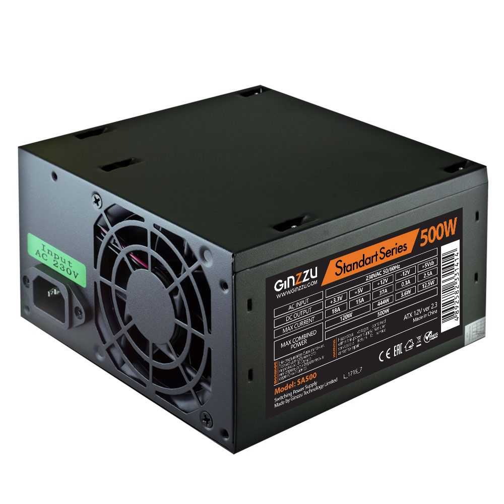 Блок питания Ginzzu SA500 500W OEM (508207)
Блок питания Ginzzu SA500 500W OEM (508207)