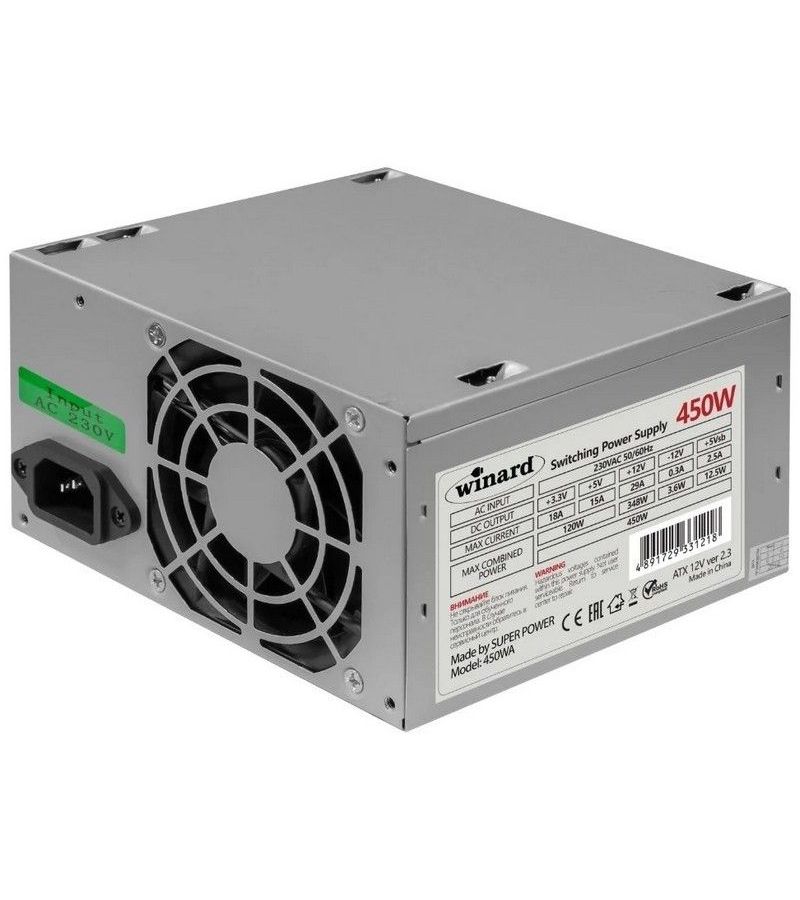 Блок питания Winard 450W (450WA) ATX (PSUATX450W-Nnm)
Блок питания Winard 450W (450WA) ATX (PSUATX450W-Nnm)