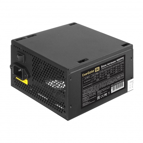 Блок питания ExeGate 400W 400PPE ATX black (EX260638RUS)
Блок питания ExeGate 400W 400PPE ATX black (EX260638RUS)