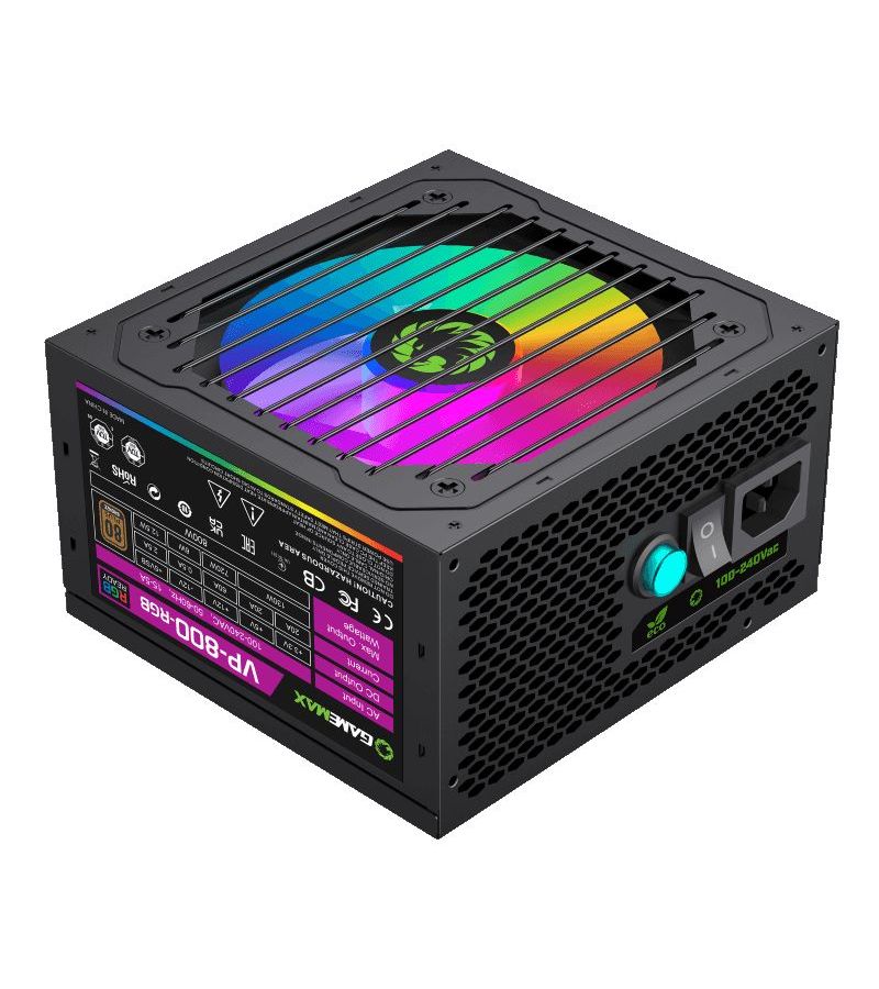Блок питания GameMax ATX 800W VP-800-RGB
Блок питания GameMax ATX 800W VP-800-RGB