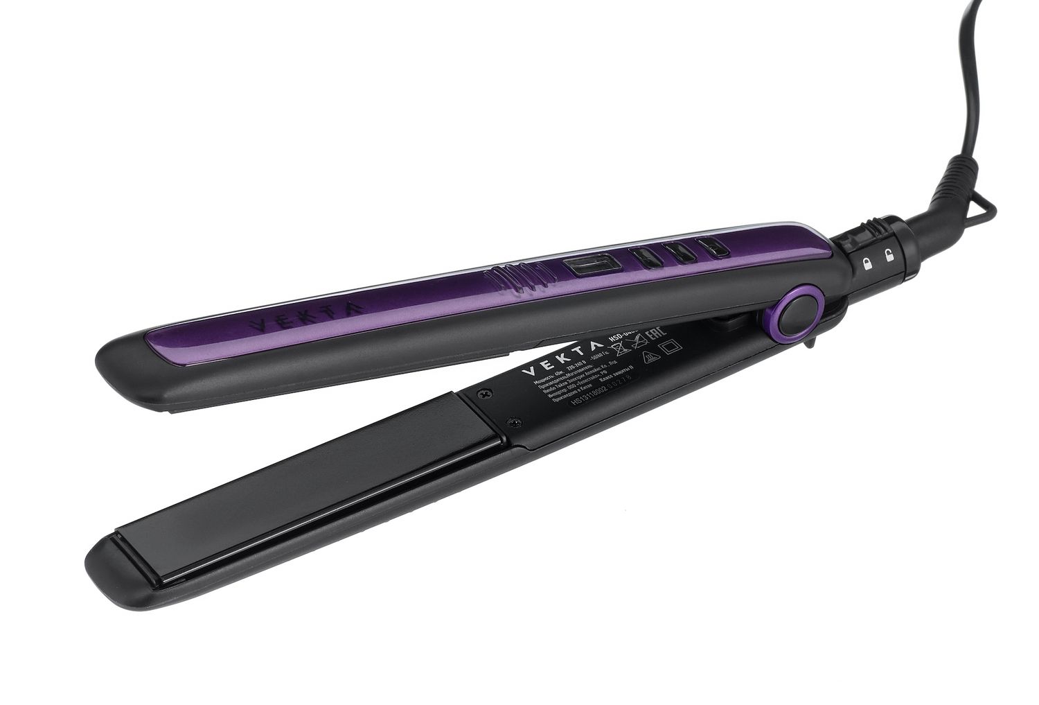 Щипцы Vekta HSD-0402 черный/фиолетовый
Щипцы Vekta HSD-0402 черный/фиолетовый