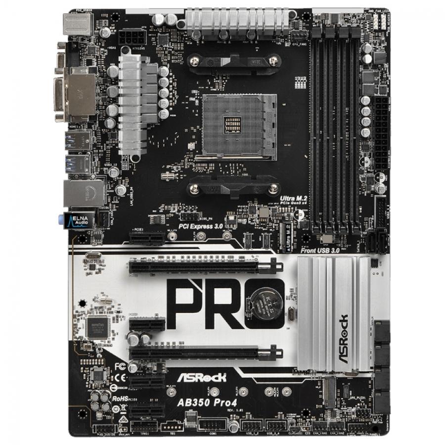 Материнская плата Asrock AB350 PRO4
Материнская плата Asrock AB350 PRO4
