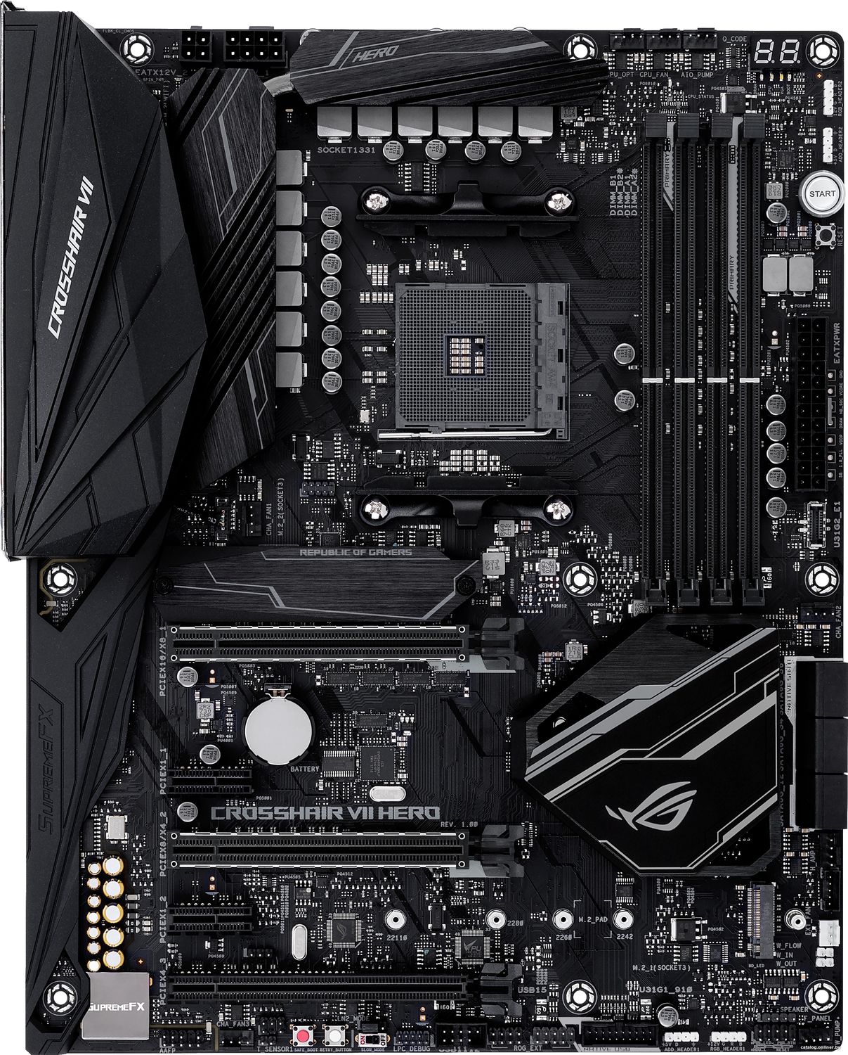 Материнская плата Asus ROG CROSSHAIR VII HERO Socket AM4 (90MB0XJ0-M0EAY0)
Материнская плата Asus ROG CROSSHAIR VII HERO Socket AM4 (90MB0XJ0-M0EAY0)