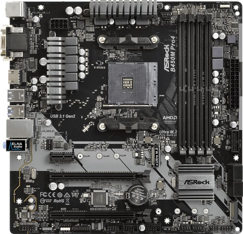 Материнская плата ASRock B450M PRO4 Socket AM4 
Материнская плата ASRock B450M PRO4 Socket AM4