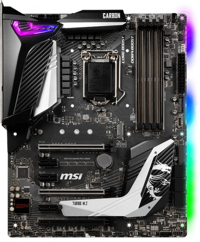 Материнская плата MSI MPG Z390 GAMING PRO CARBON
Материнская плата MSI MPG Z390 GAMING PRO CARBON