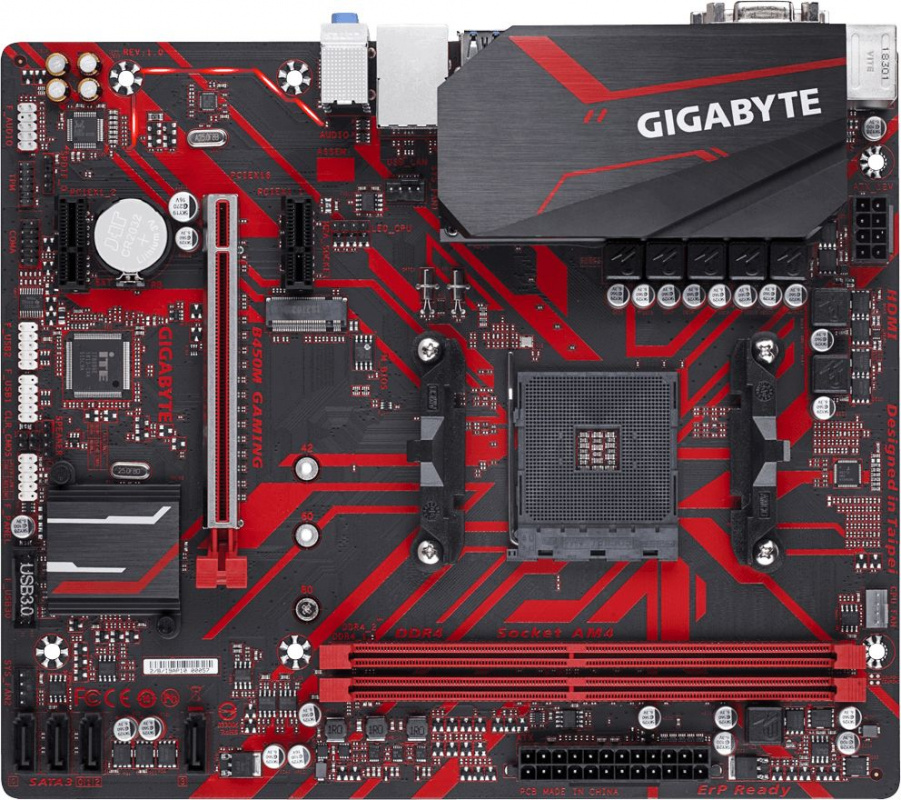 Материнская плата Gigabyte B450M GAMING Socket AM4
Материнская плата Gigabyte B450M GAMING Socket AM4