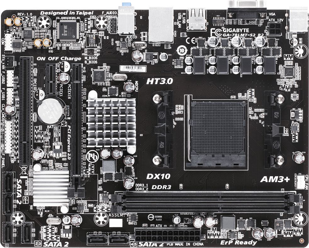 Материнская плата Gigabyte GA-78LMT-S2 R2
Материнская плата Gigabyte GA-78LMT-S2 R2