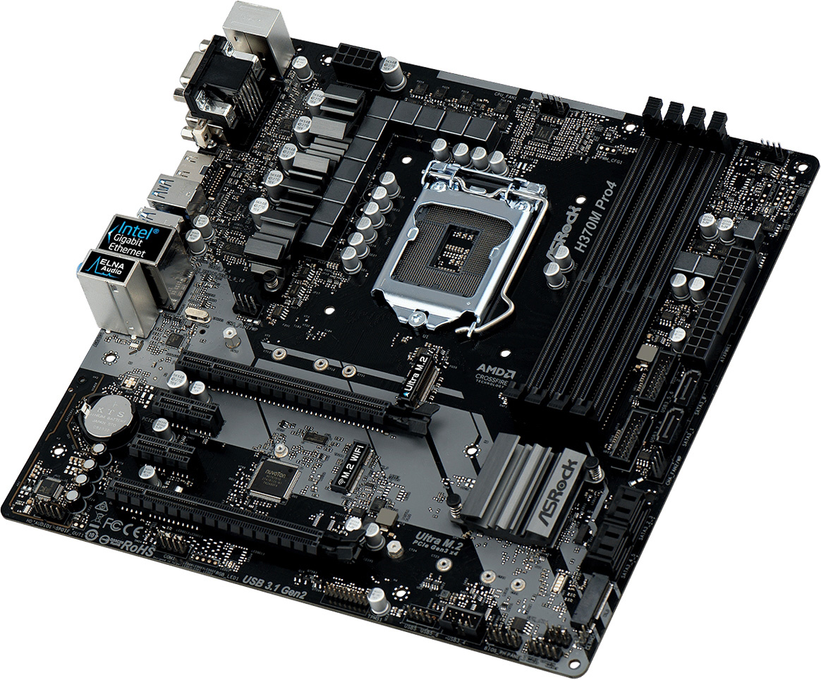 Материнская плата Asrock H370M PRO4
Материнская плата Asrock H370M PRO4