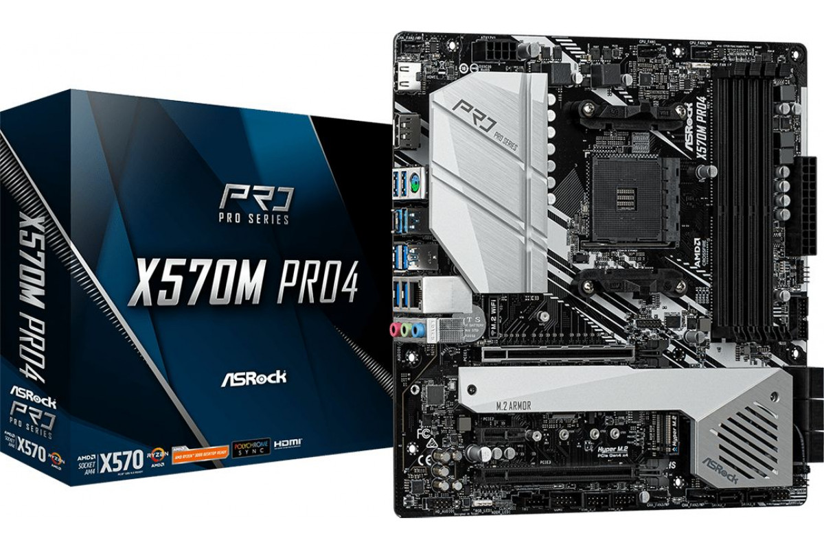 Материнская плата Asrock X570M PRO4 Socket AM4
Материнская плата Asrock X570M PRO4 Socket AM4