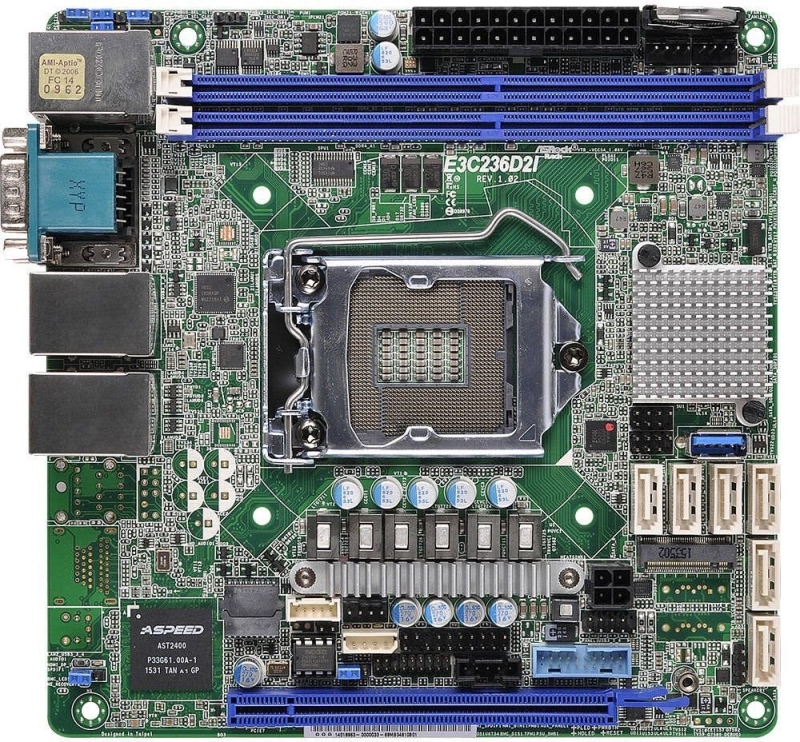 Материнская плата Asrock E3C236D2I
Материнская плата Asrock E3C236D2I