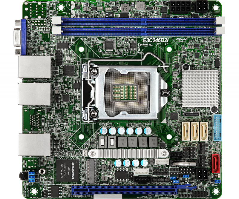 Материнская плата Asrock E3C246D2I
Материнская плата Asrock E3C246D2I