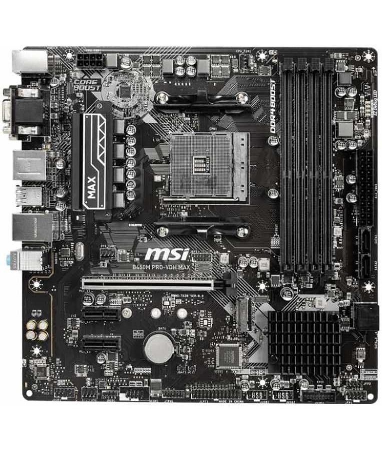 Материнская плата MSI B450M PRO-VDH MAX
Материнская плата MSI B450M PRO-VDH MAX